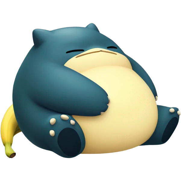snorlax eating banana emoji