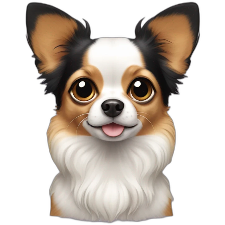 Tri color papillon Chihuahua dog emoji