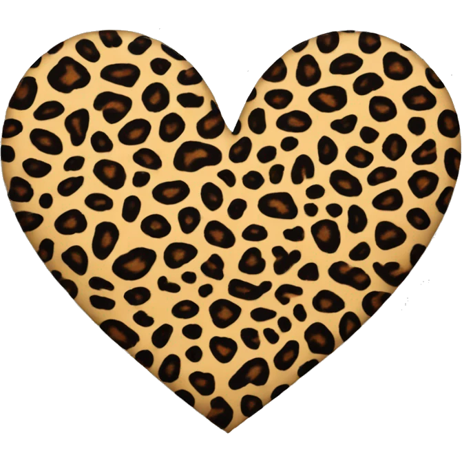 Leopard print heart emoji