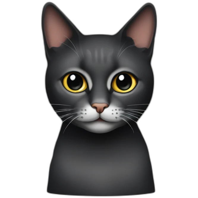 MujerVeterinaria morocha de ruloscon un gato negro emoji
