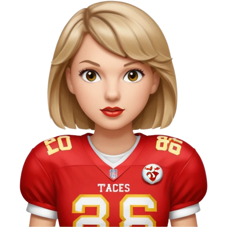 Taylor Swift mixed with Travis Kelsey. emoji