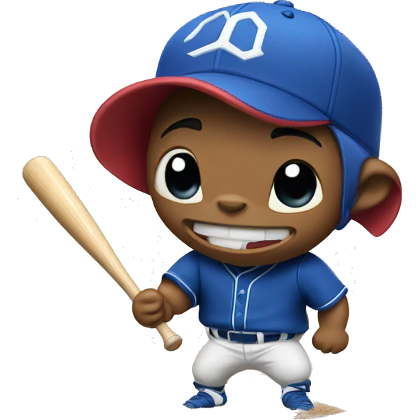 Stitch playing baseball emoji