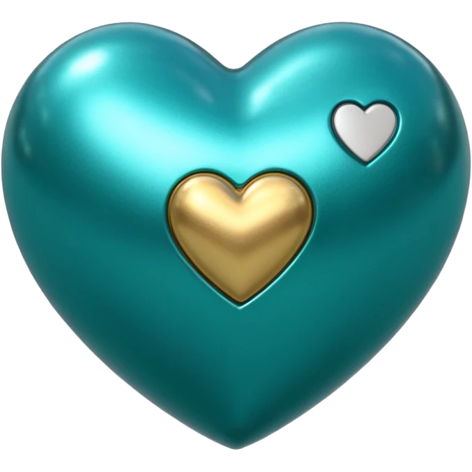 Teal heart with bank emoji