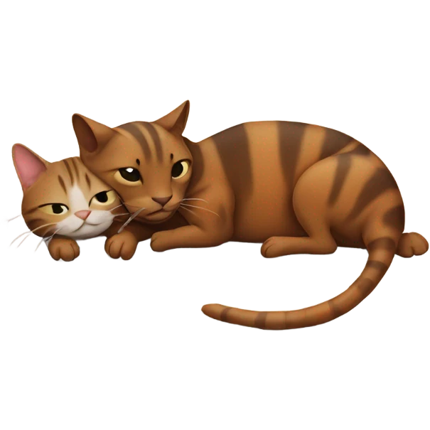a roach hugging a cat emoji