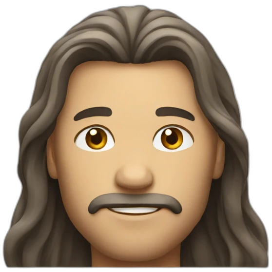 Man with long hair emoji