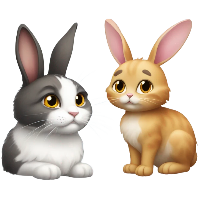 cat and rabbit emoji