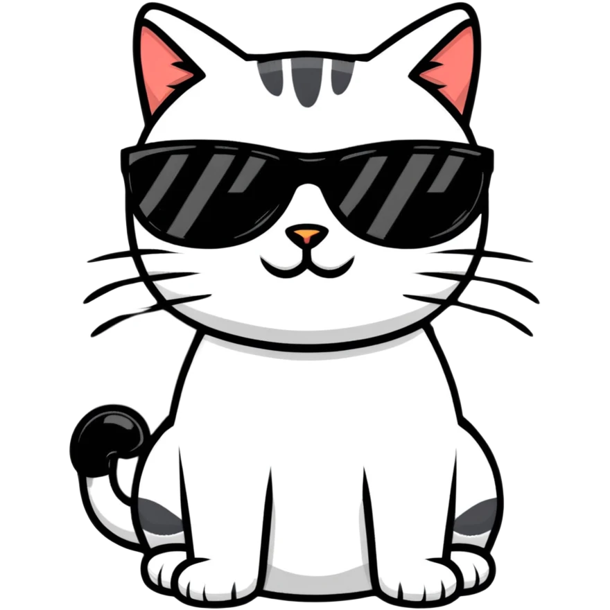 Cat with sunglasses emoji