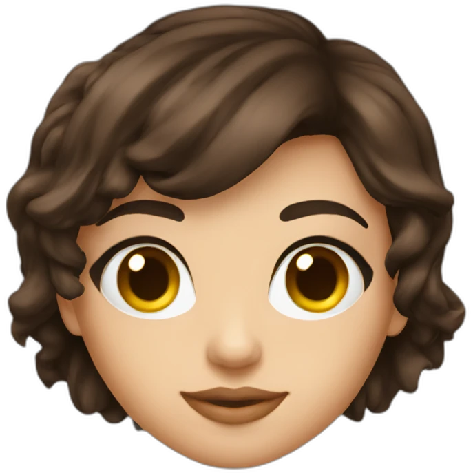 Brunette sexy emoji
