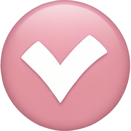 Light pink checkmark emoji