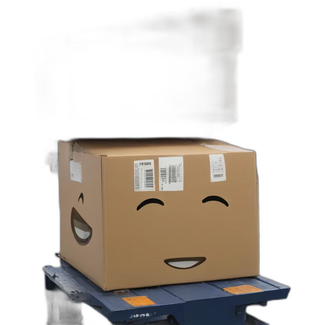 boxes are placed in the truck before the flight emoji