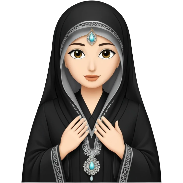 Abaya with nose-peice  emoji