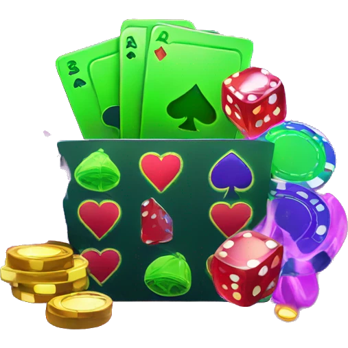 gambling with neon elements emoji