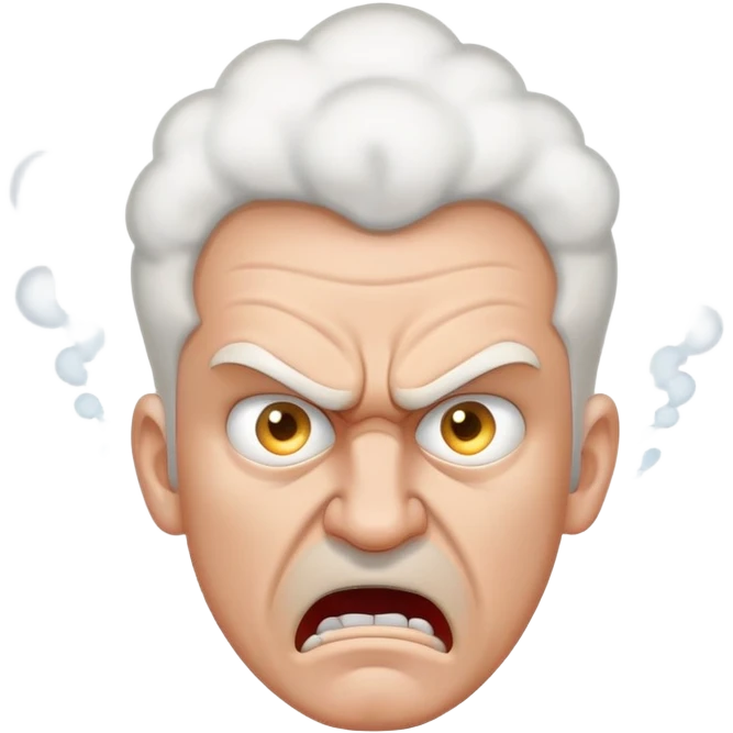 angry man with steam coming out of his ears  emoji