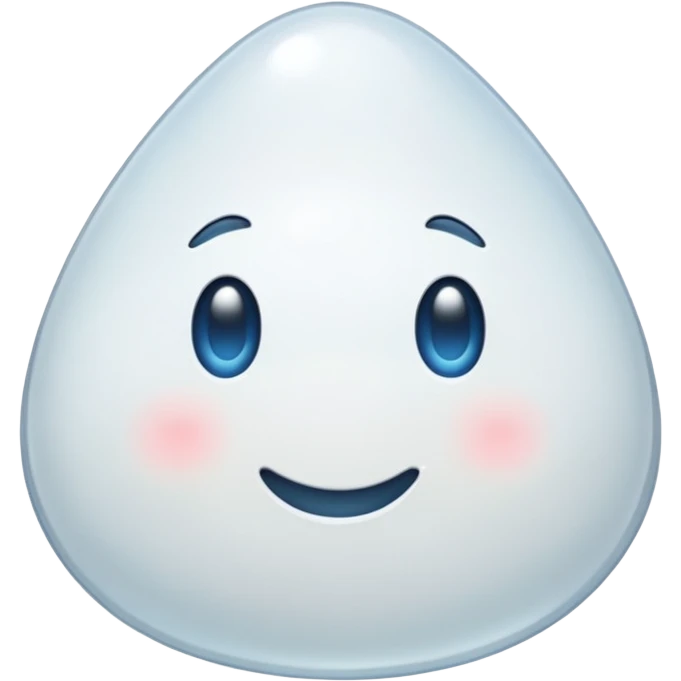 white gum drop emoji