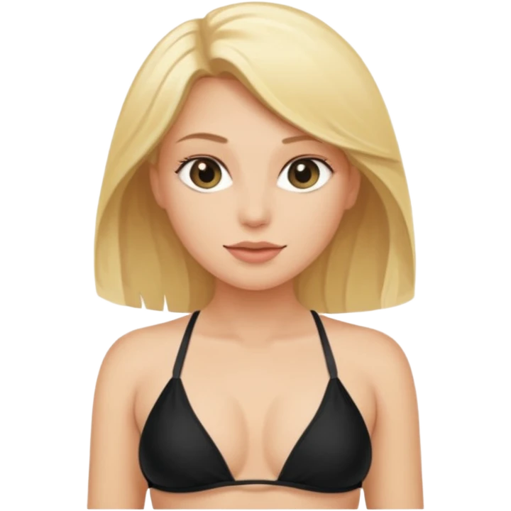 blondie in black bikini emoji