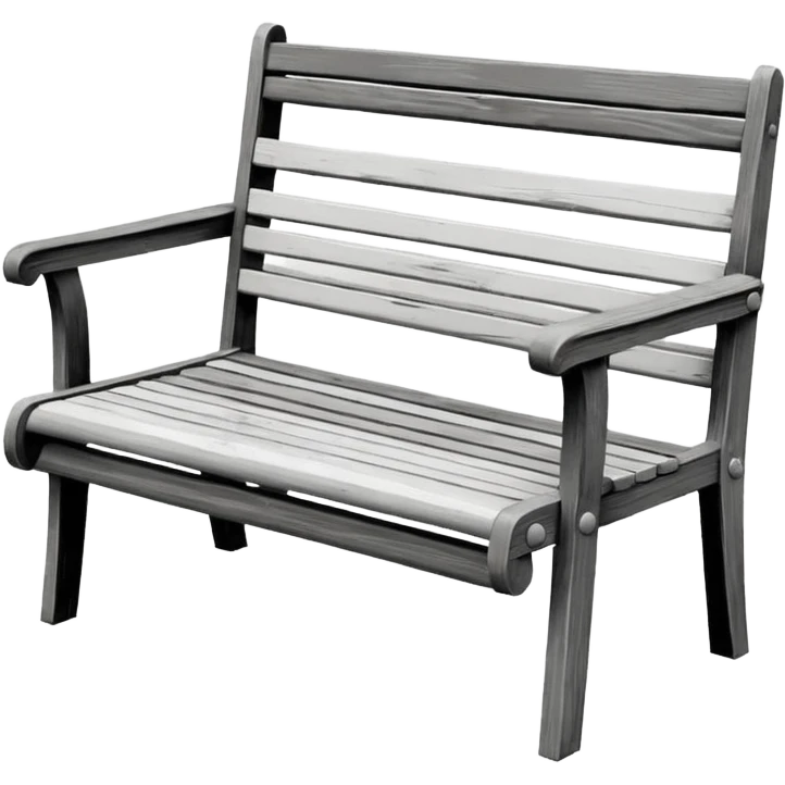 Wooden bench + newspaper emoji