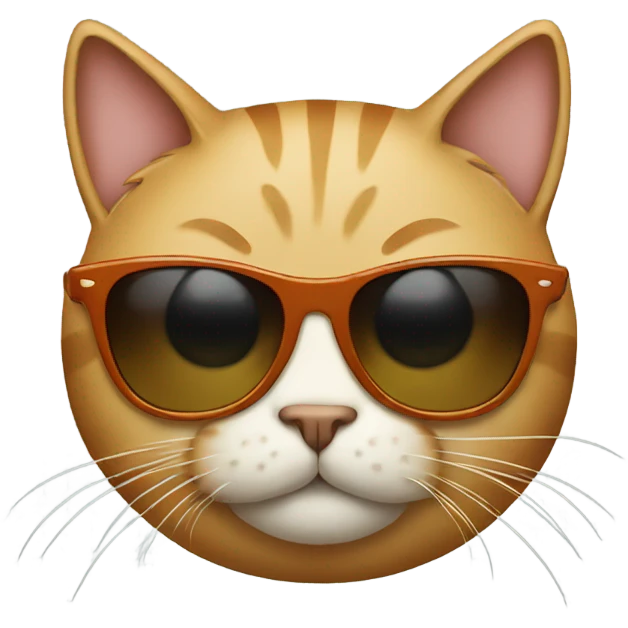 Cat with sunglasses emoji