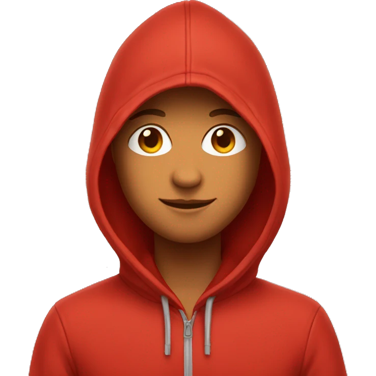 Just a red hoodie, no people emoji