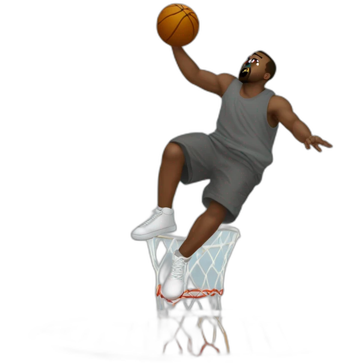 Kanye West dunking emoji