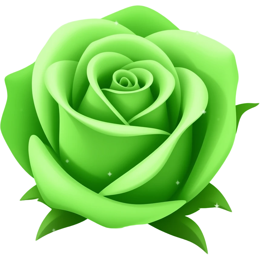 Make a green rose mojo that I can copy paste and have in a text emoji