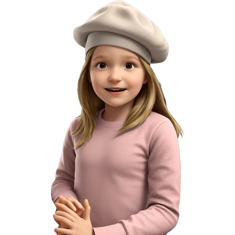 realistic girl in hat emoji