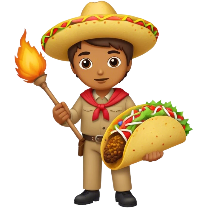 A taco hugging dynamite  emoji