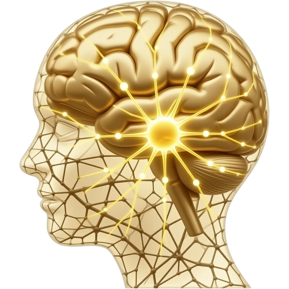 gold receiving-sensory-signals-glowing-neural-connections,-artistic-concept-of-perception,-futuristic,-soft-glow,-clean-aesthetic emoji