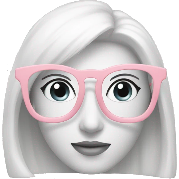 Pale Pink eyeglasses emoji