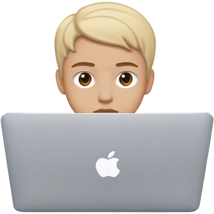 hackeur avec un macbook emoji