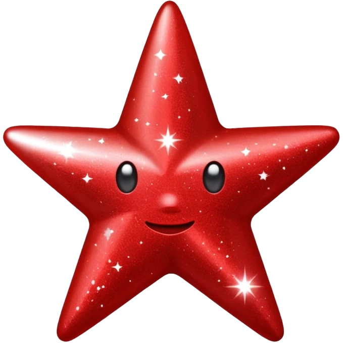 red star glitter space emoji