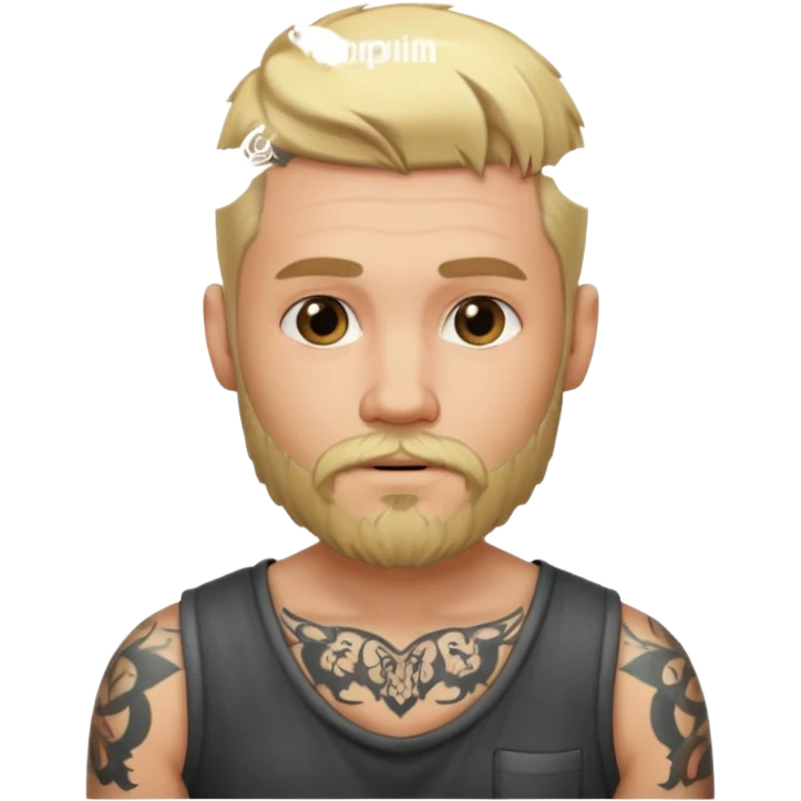 blonde tattooed bearded male prisoner emoji