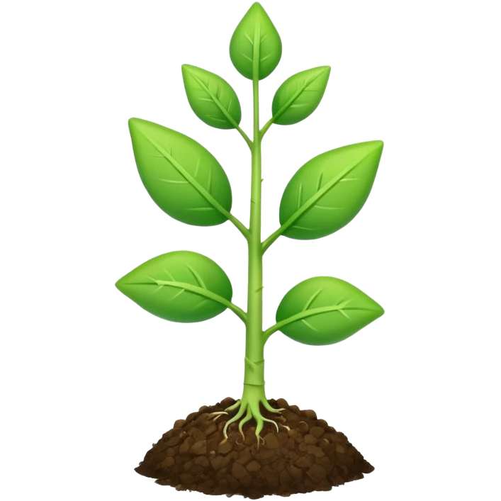 plant sprout with an upward arrow emoji