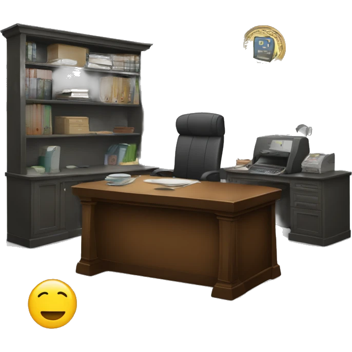 banquier sur son bureau emoji
