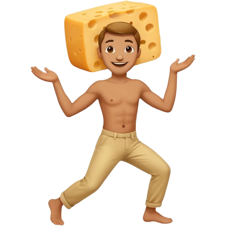cheese man dancing emoji