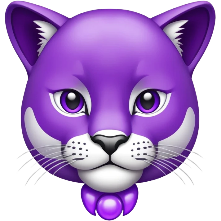 Crie um emoji da puma roxo emoji