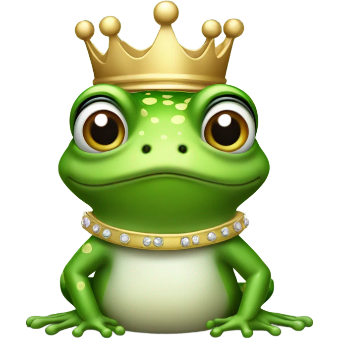frog wearing a crown emoji