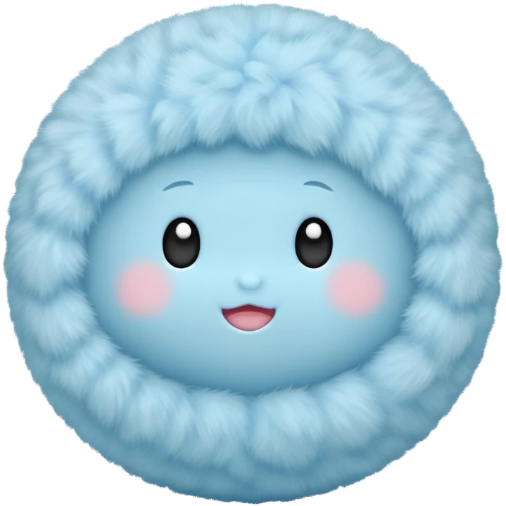 cute pastel blue soft baby ball toy emoji