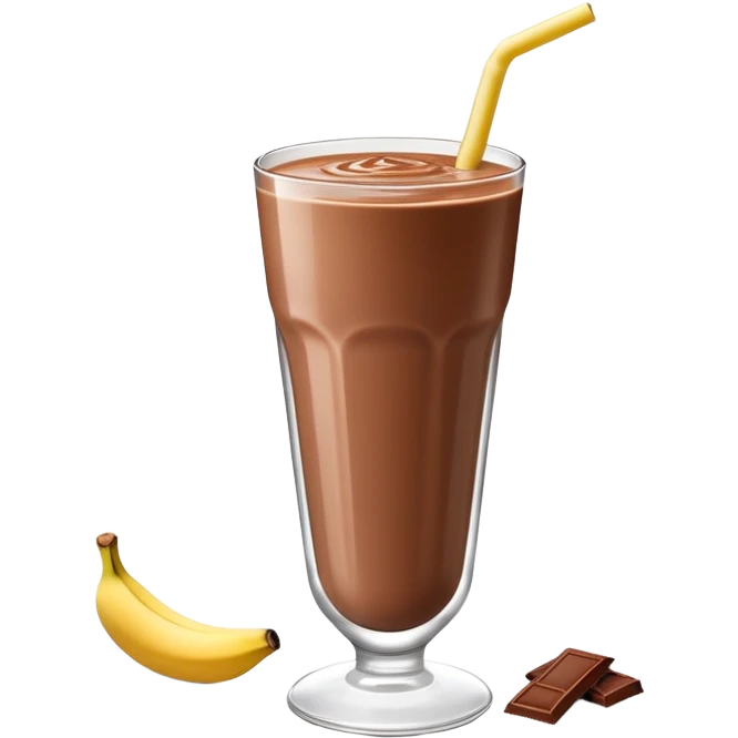 Chocolate banana smoothie  emoji