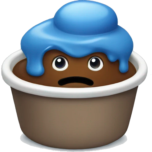 blue pudding emoji