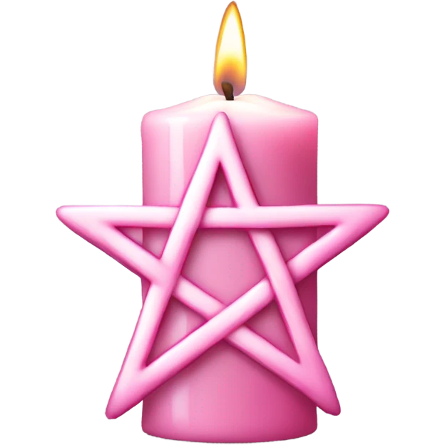 Light pink pentacle on candle  emoji