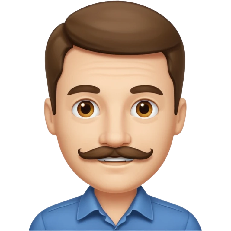 White man mustache emoji