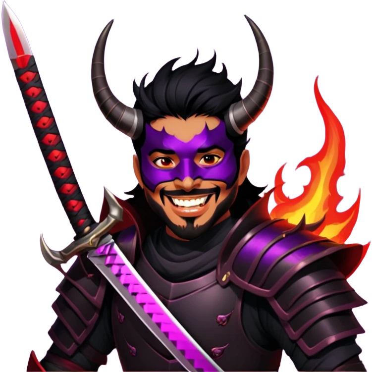 Demon-Horned Warrior emoji