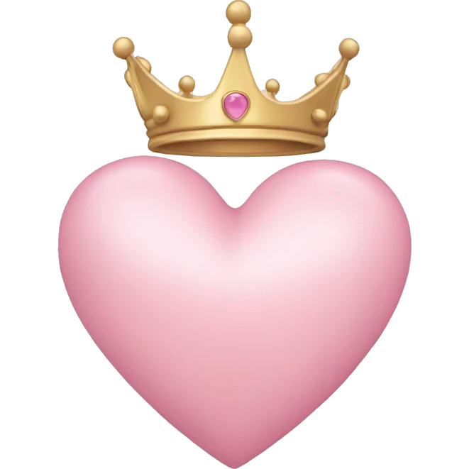 Light pink heart with crown  emoji