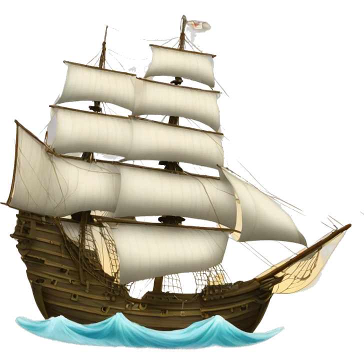 mayflower ship going full sails emoji