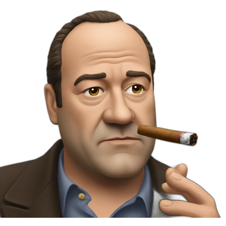Tony soprano smoking a cigar emoji