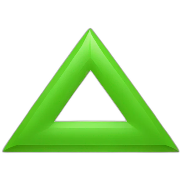 green triangle flat emoji