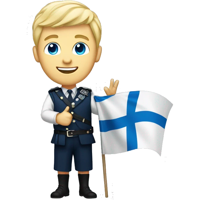 Male with blonde hair and blue eyes waving hand smiling with a Scotland flag 🏴󠁧󠁢󠁳󠁣󠁴󠁿  emoji