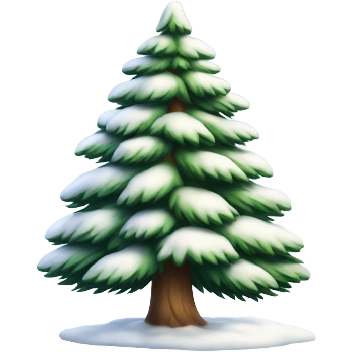 Snowy pine tree emoji