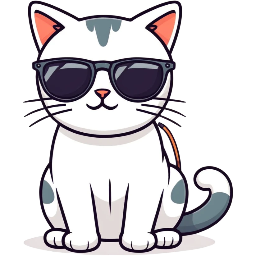 Cat with sunglasses emoji
