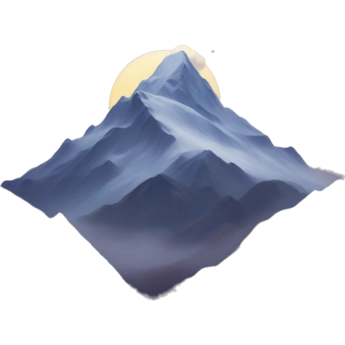 mountain and stars emoji